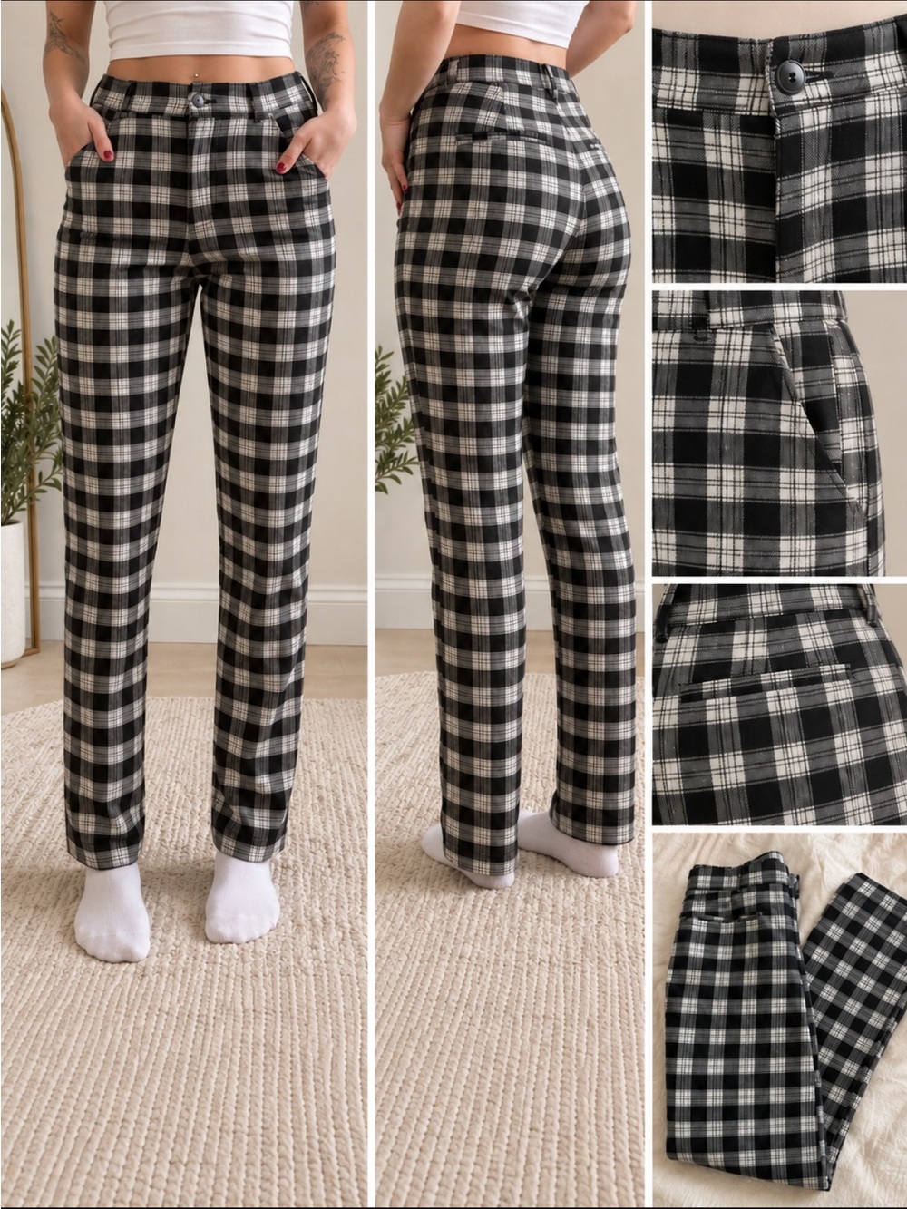 Hollister | Plaid Women's Work Pants | Size S